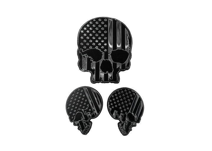 USA Skull Super Pack Peel n Stick ABS Emblems