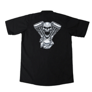 Evil V Twin Engine Embroidered Work Shirt / Shop Shirt