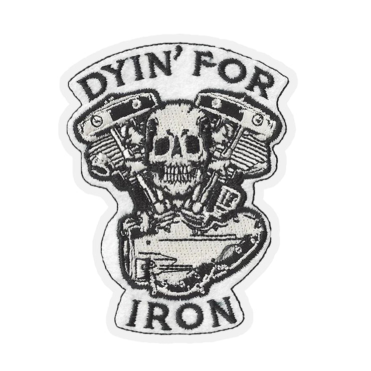 Pan Head Engine Skull Embroidered Patch
