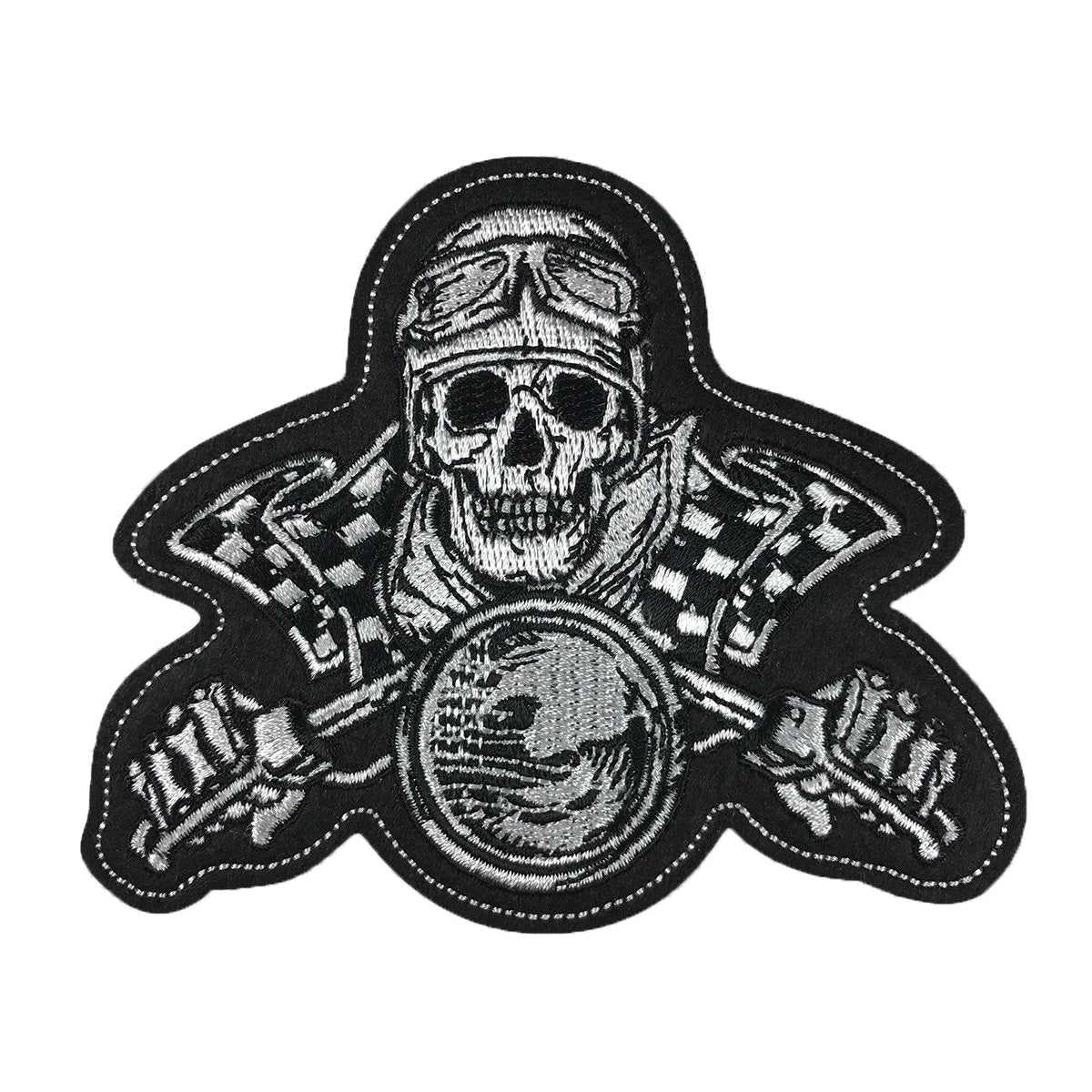 Punk/Skull Patch Motorcycle Biker Embroidered Patches For Clothing