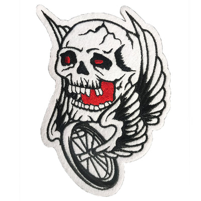 Blood Eye Wing Tire Skull Embroidered Patch
