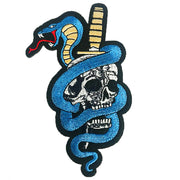 Silent & Dead Skull Snake Embroidered Patch