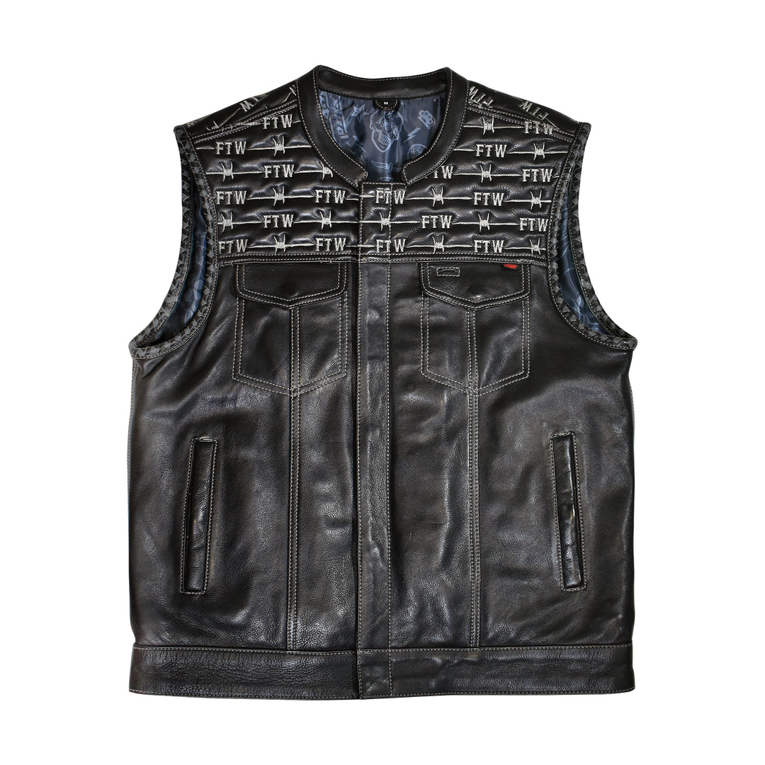 FTW Skull Leather Vest