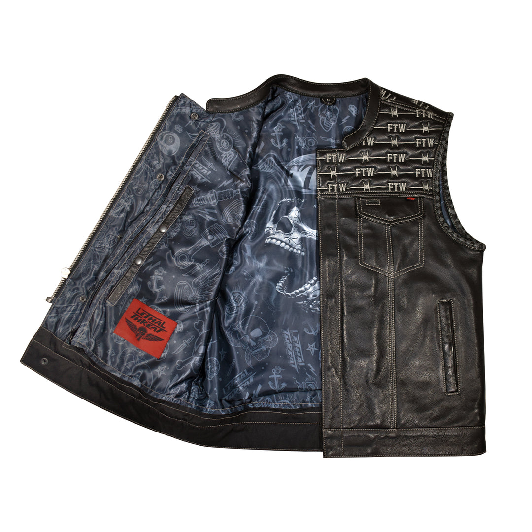 FTW Skull Leather Vest