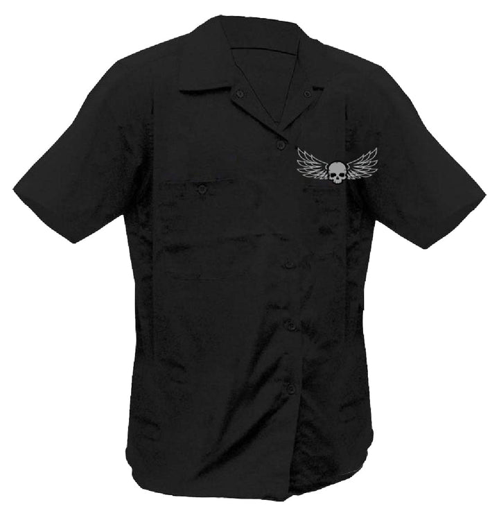 Metal Till The Grave Printed Work Shirt / Shop Shirt