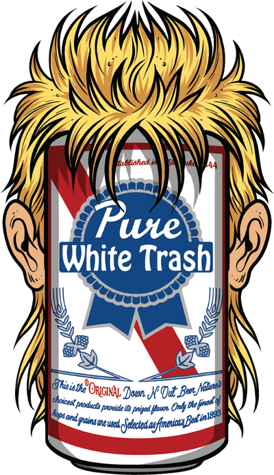 White Trash Mini Decal/Sticker