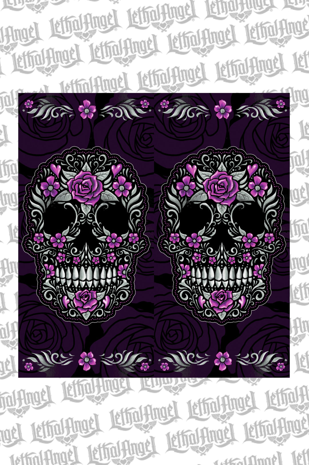 Floral Skull Face Mask