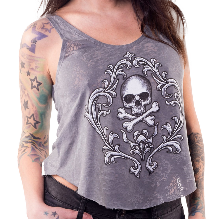 Skull and crossbones tank top top