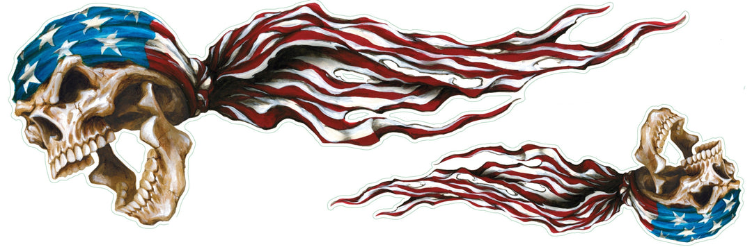 USA Skull Bandana Left Decal