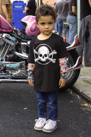 Skull & Bones Kid's Tattoo Sleeve Shirt