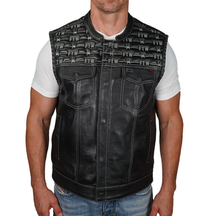 FTW Skull Leather Vest