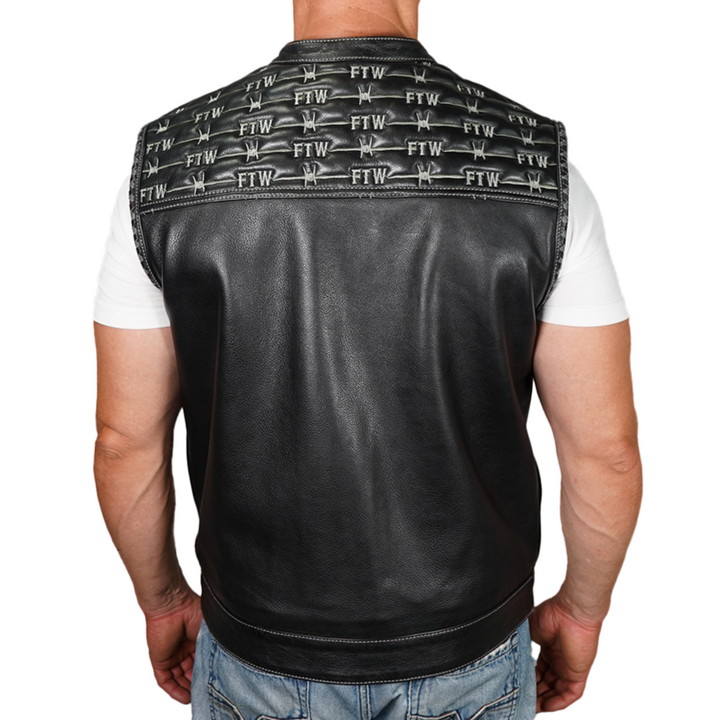 FTW Skull Leather Vest