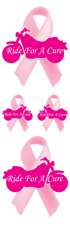 Ride For A Cure Cancer Awareness Decal