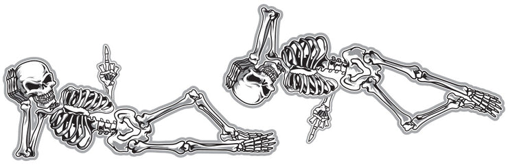 Finger Skeleton Left and Right Decal
