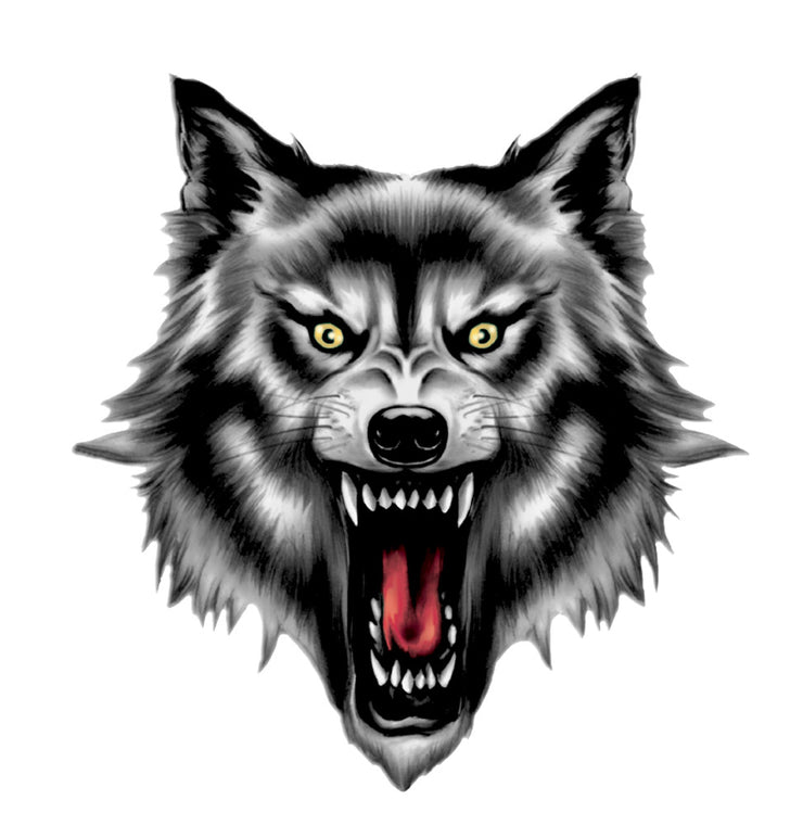 Rude & Crude Decal: Wolf Head Mini Decal/Sticker