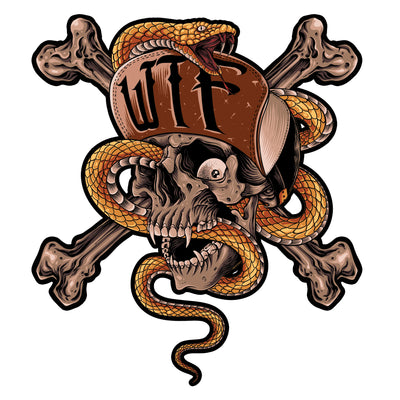 WTF Snake Skull Mini Decal/Sticker