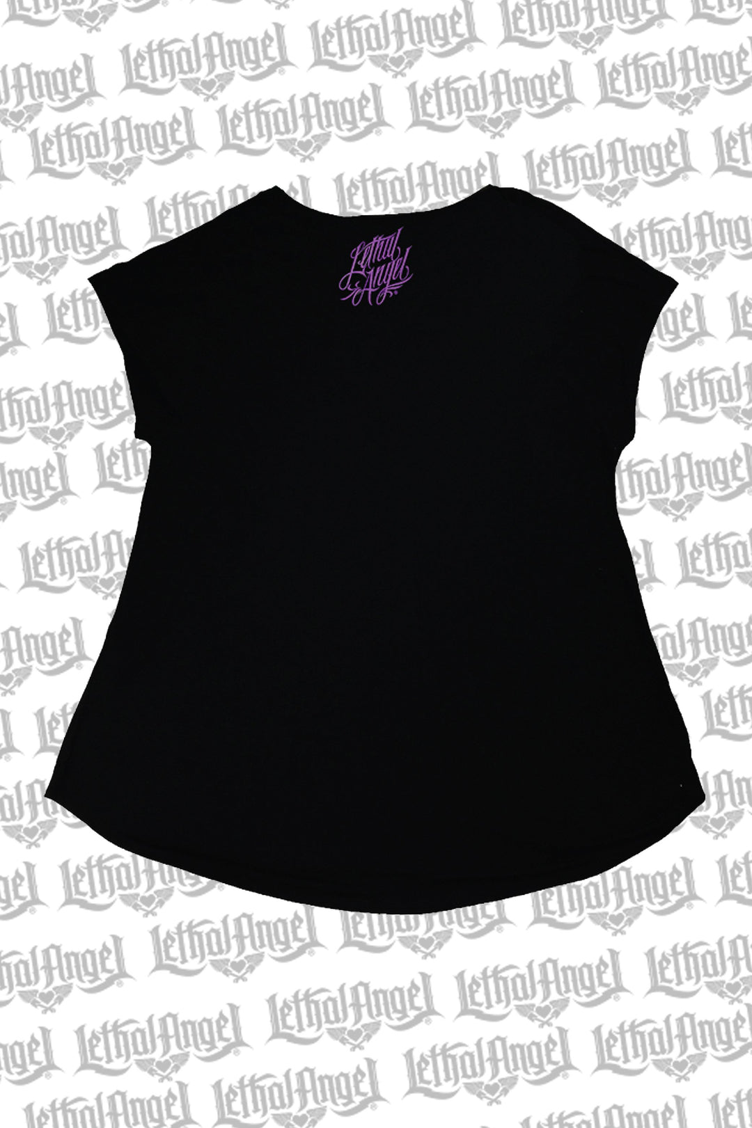 Rose Skull Lace Up Tee Shirt