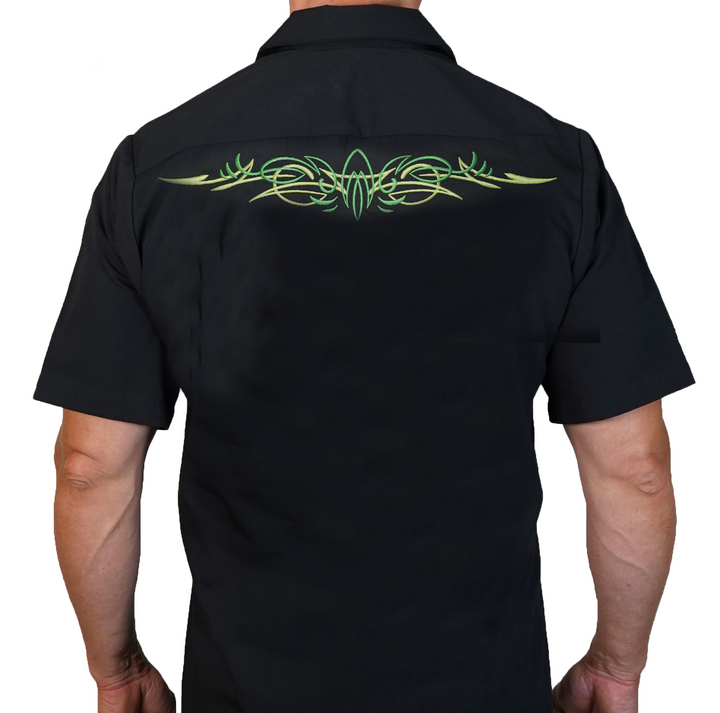 Skull Monster Shifter Embroidered Work Shirt / Shop Shirt