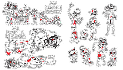 Zombie Family Sticker Kit